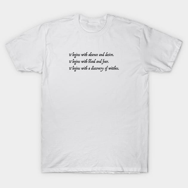 A Discovery of Witches quotes T-Shirt by Pictandra